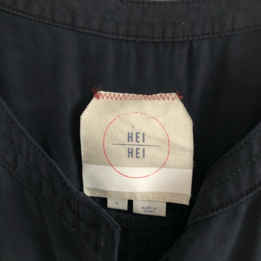 Anthropologie Hei Hei Navy Chambray Jumpsuit - Picture 3 of 8